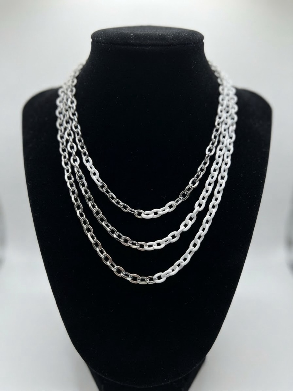Charming Charlie Silver-Tone Layered Link Necklace